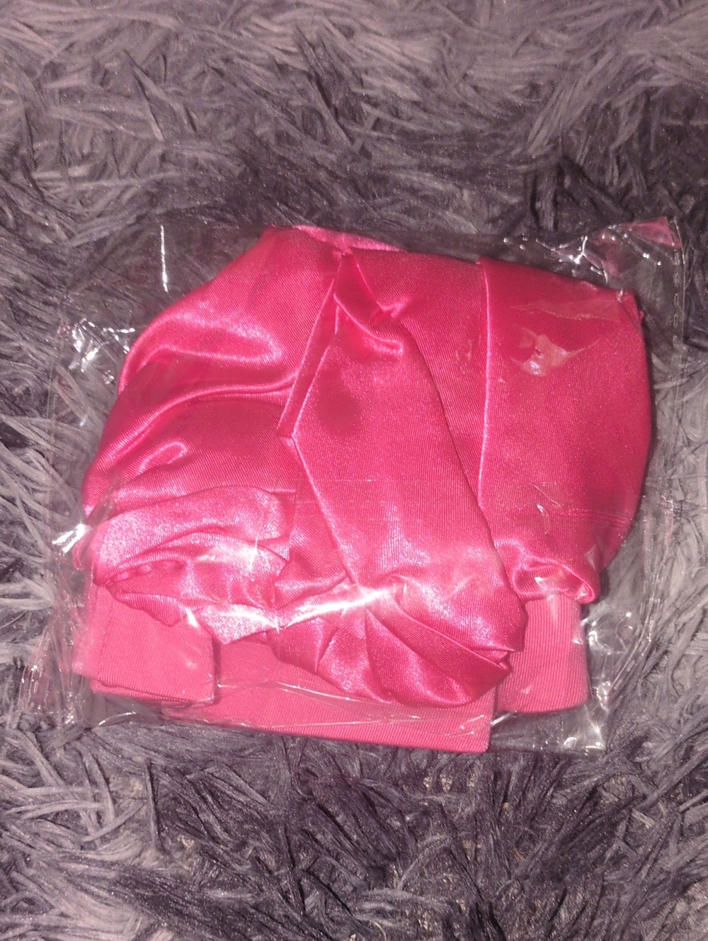Satin Hot Pink Headwrap / Bonnet